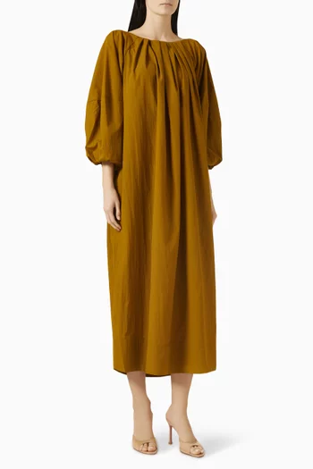 Oversized Pleated Cocoon Dress