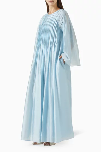 Fluid Pintucked Maxi Dress