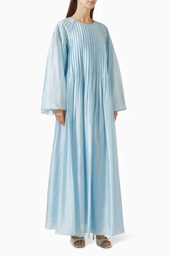 Fluid Pintucked Maxi Dress