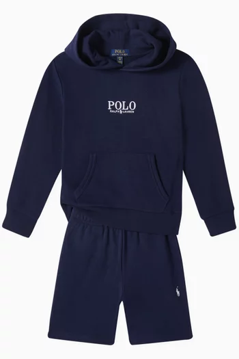 Polo Logo Hoodie in Cotton