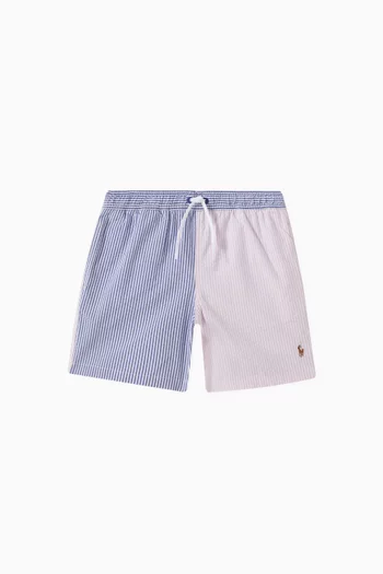 Striped Swim Shorts in Nylon