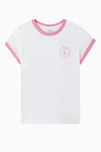 Wellness Polo Logo T-shirt in Cotton