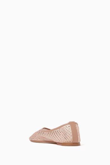 Balla Embellished Ballet Flats in Mesh