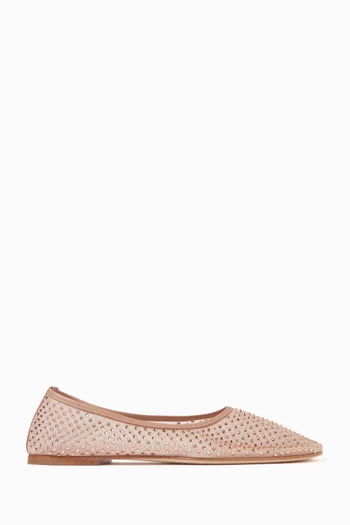 Balla Embellished Ballet Flats in Mesh