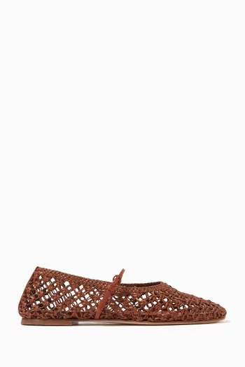 Balla Weave Ballet Flats in Nappa Leather