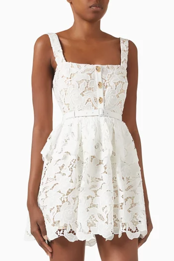 Tiered Mini Dress in Lace
