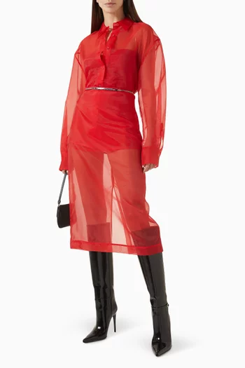 Peri Sheer Shirt in Silk-blend