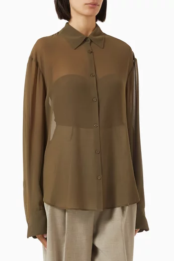 Peri Sheer Shirt in Georgette