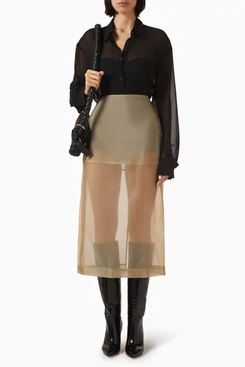 Peri Sheer Shirt in Georgette