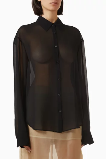 Peri Sheer Shirt in Georgette
