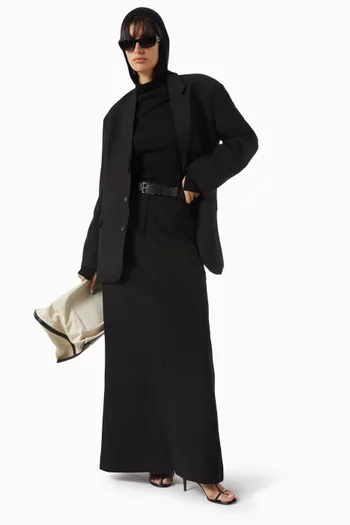 Danae Hooded Knit Top in Wool Blend
