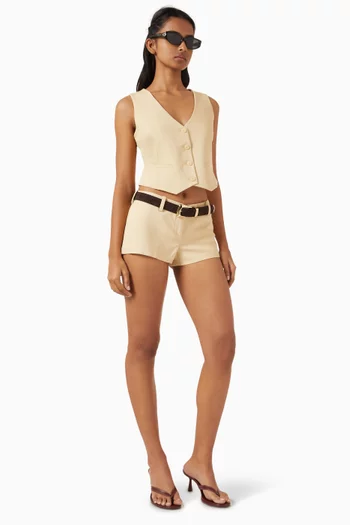 Roma Mini Shorts in Wool-blend