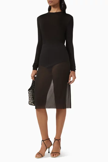 Kazel Crop Thin Knit Top
