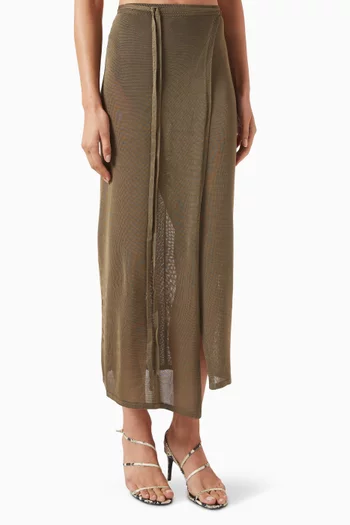 Alsen Thin Knit Wrap Skirt