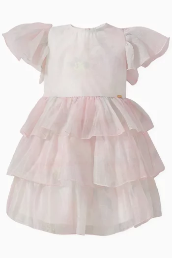 Flared Dress in Viscose-blend