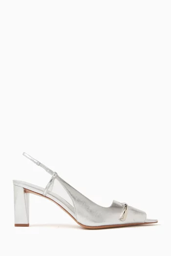 Pierced 75 Pumps in Metallic Leather