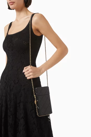 Fleming Phone Crossbody Bag in Leather
