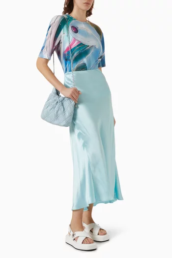 Printed T-shirt in Stretch Cotton