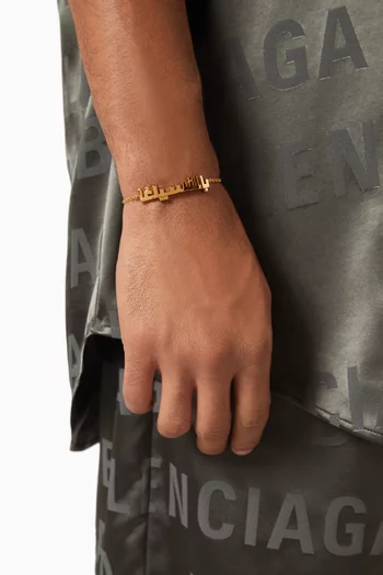 Typo Arabic Logo Bracelet in Brass