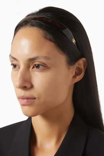 Country Club Side BB Headband in Havana Acetate
