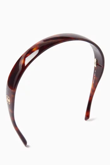Country Club Side BB Headband in Havana Acetate