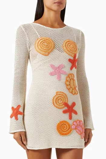Enza Mini Dress in Crochet-knit