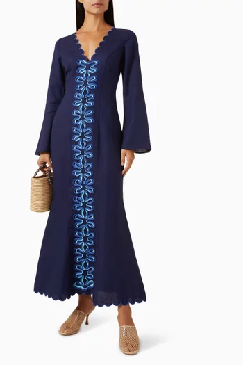 Zabelle Maxi Dress in Linen-blend