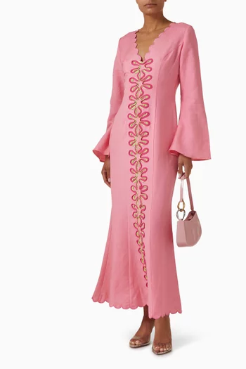 Zabelle Maxi Dress in Linen-blend