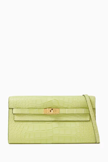 Unused Kelly To Go Bag in Matte Alligator Leather