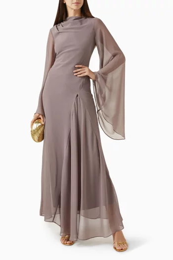Hausos Maxi Dress in Chiffon