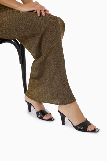 Jill 75 Mule Sandals in Smooth Leather