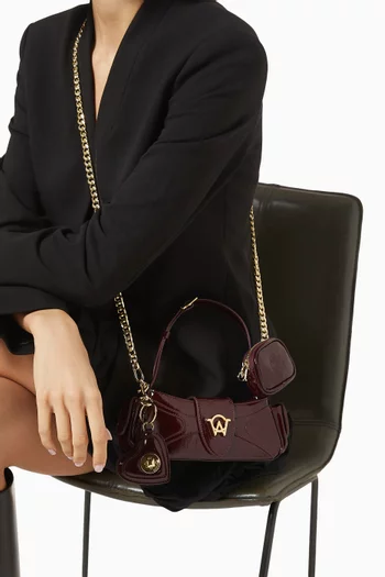 Aurora Micro Shoulder Bag in Patent Leather