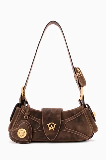 Aurora Mini Shoulder Bag in Suede Leather