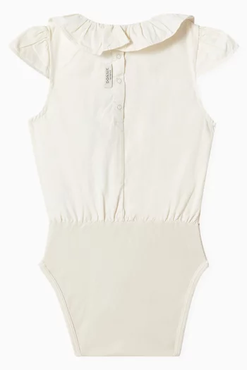 Madie Floral-embroidered Bodysuit in Organic Cotton