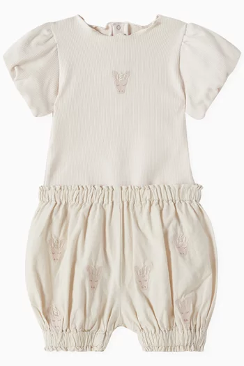 Nowie Unicorn-embroidered Bodysuit in Organic Cotton