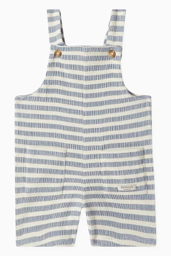 Dann Striped Overalls in Organic Cotton-viscose