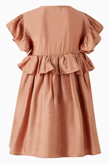 Bregta Ruffled Dress in Linen
