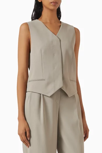 Tailored Vest in Crepe