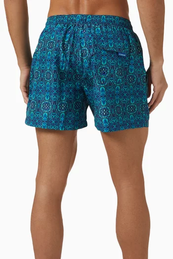 Glow Reef Swim Shorts in Poly-blend