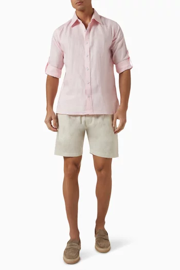 Capri Bermuda Shorts in Linen