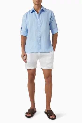 Capri Bermuda Shorts in Linen