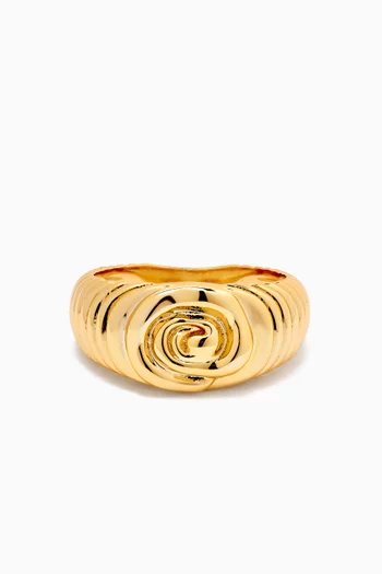 The Coquille Swirl Ring in Gold-plated Brass