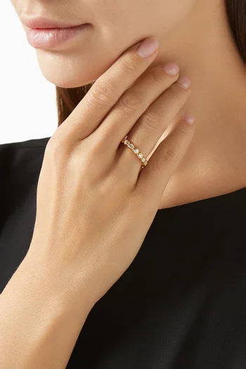Tennis Stacking Ring in 18kt Gold Vermeil