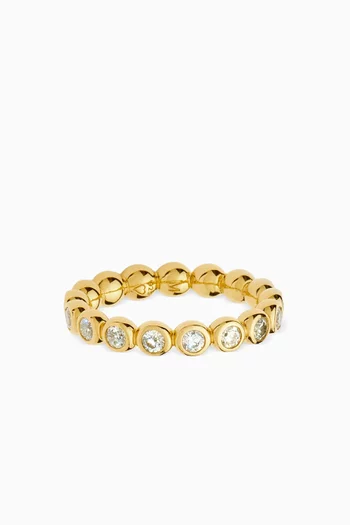 Tennis Stacking Ring in 18kt Gold Vermeil