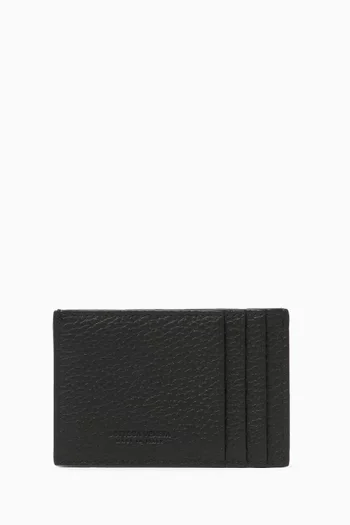 Intrecciato Credit Card Case in Calfskin