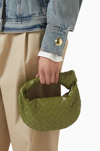 Mini Jodie Top-handle Bag in Intrecciato Leather