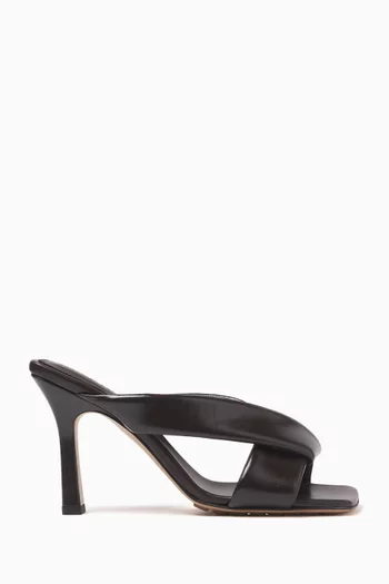 Riva 90 Mule Sandals in Shiny Calfskin