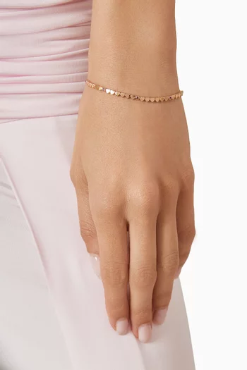 سوار ليت مرصع بياقوت أحمر ذهب وردي عيار 18