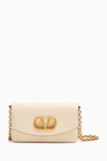 Vain VLOGO Clutch Bag in Leather