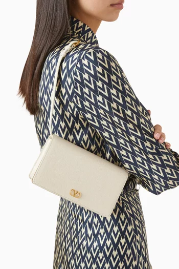 Mini VLogo Signature Shoulder Bag in Leather